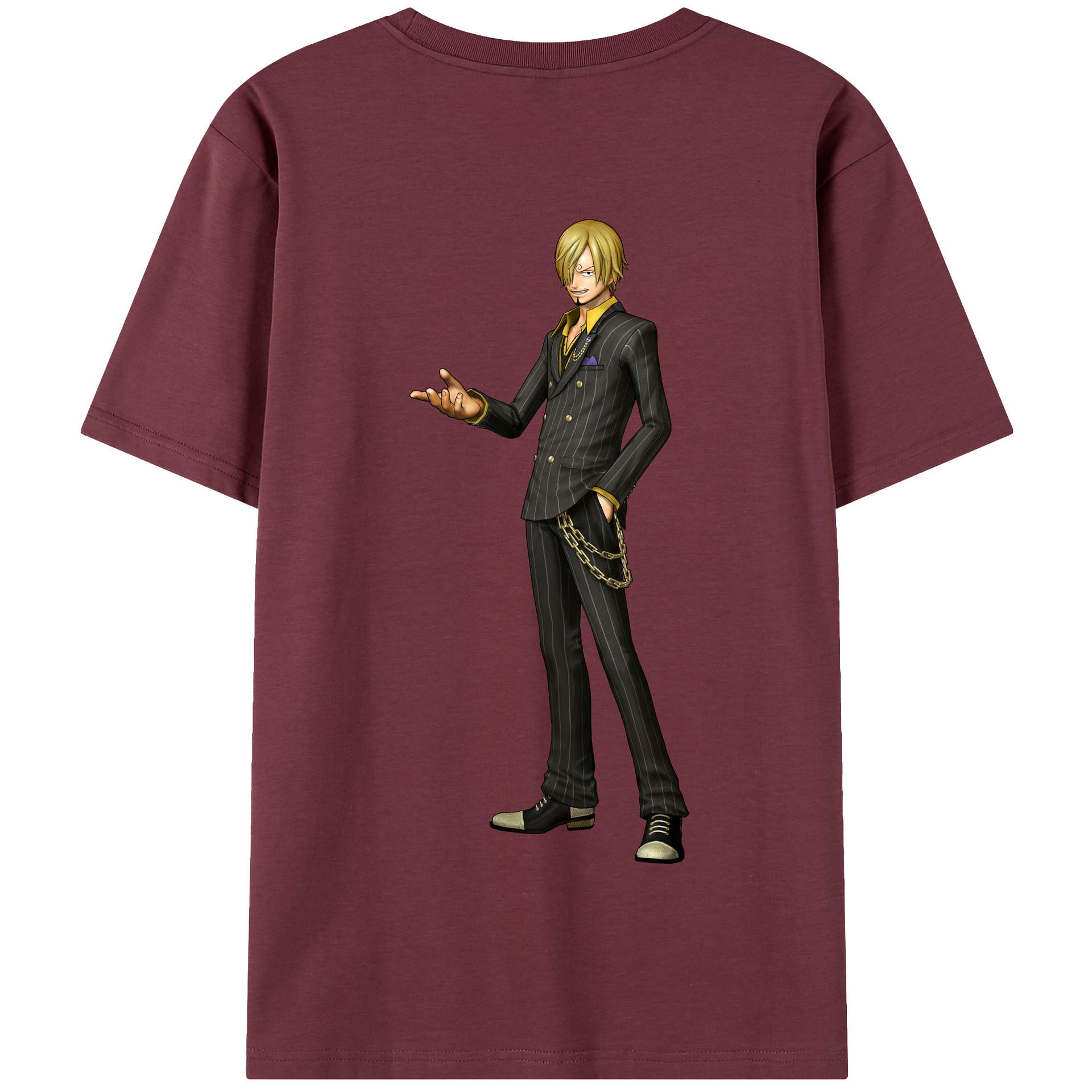 ワンピース サンジ ONE PIECE Sanji 綿100％半袖Tシャツ（背面プリント）